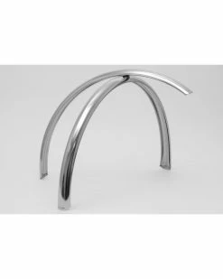 Paire De Garde-boue 26" X 40mm Avant Long - Inox Poli