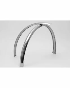 Paire De Garde-boue 650B X 40mm Avant Court - Inox Poli