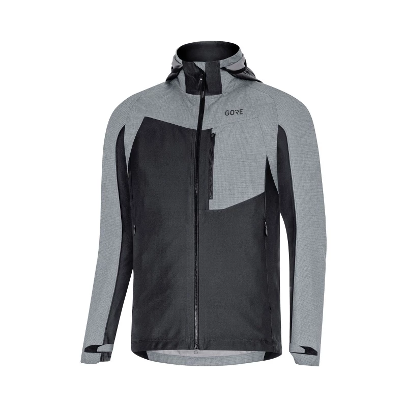 Veste Gore Wear C5 Gore-Tex Infinium Hybrid Hooded Noir/Gris Terra 2019-2020