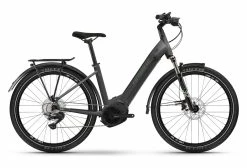 VTC Électrique Haibike Trekking 7 Low Shimano Deore 11V 630 Wh 27.5 » Gris Anthracite Olive 2022