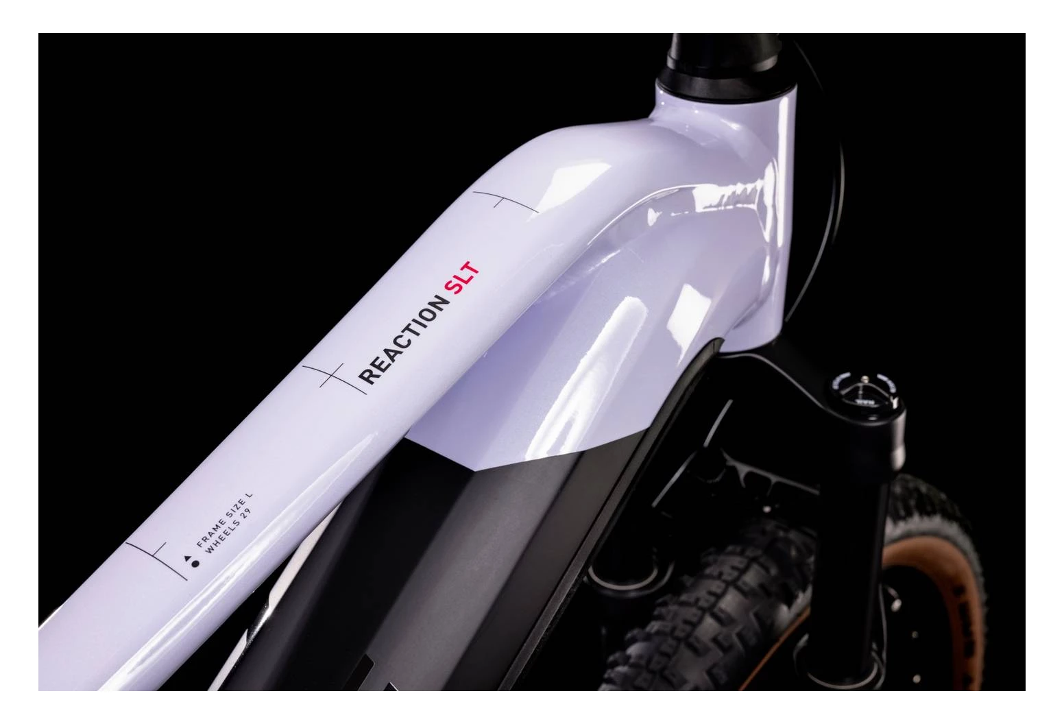 VTT Électrique Semi-Rigide Cube Reaction Hybrid SLT 750 29 Shimano XT 12V 750 Wh 29 » Violet Noir 2022 – Image 2
