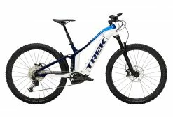 VTT Électrique Tout-Suspendu Trek Powerfly FS 7 Shimano SLX XT 12V 625 Wh 29 » Blanc / Bleu Alpine 2022
