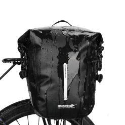 Mach 7 Liter Waterproof Pannier Rear Rack Bag Black