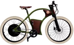 Speed Bike Velo Beach Cruiser Electrique 26 Pouces Rayvolt Torino Vert 1000Wh 45km/h