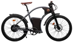 Velo Beach Cruiser Electrique Vintage 26 Pouces Rayvolt Torino Noir 1000Wh 25km/h