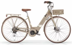 MBM Velo Electrique Femme City Moteur Moyenne 28 Pouces Rambla Or