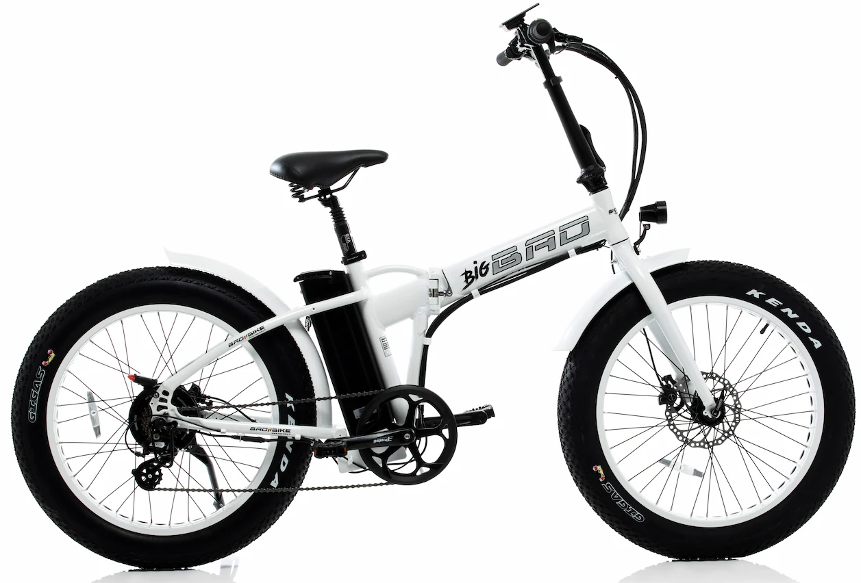 Bad Bike Fat Bike Electrique Velo Pliant 24 Pouces BIG BAD 250W Blanc