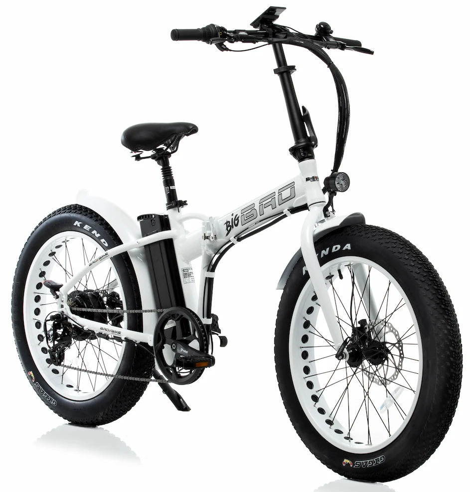 Bad Bike Fat Bike Electrique Velo Pliant 24 Pouces BIG BAD 250W Blanc – Image 2