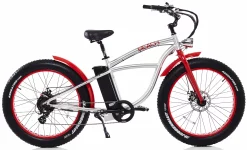 Fat Bike Electrique Beach Cruiser Velo 26 Pouces Bad Bike 250W Rouge