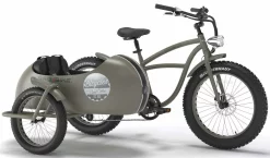 Fat Bike Electrique Velo Side Car Beach Cruiser Bad Bike 250W Vert