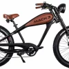 Fat Bike Electrique Chopper 25km/h Vintage Mach Abel Noir 250W