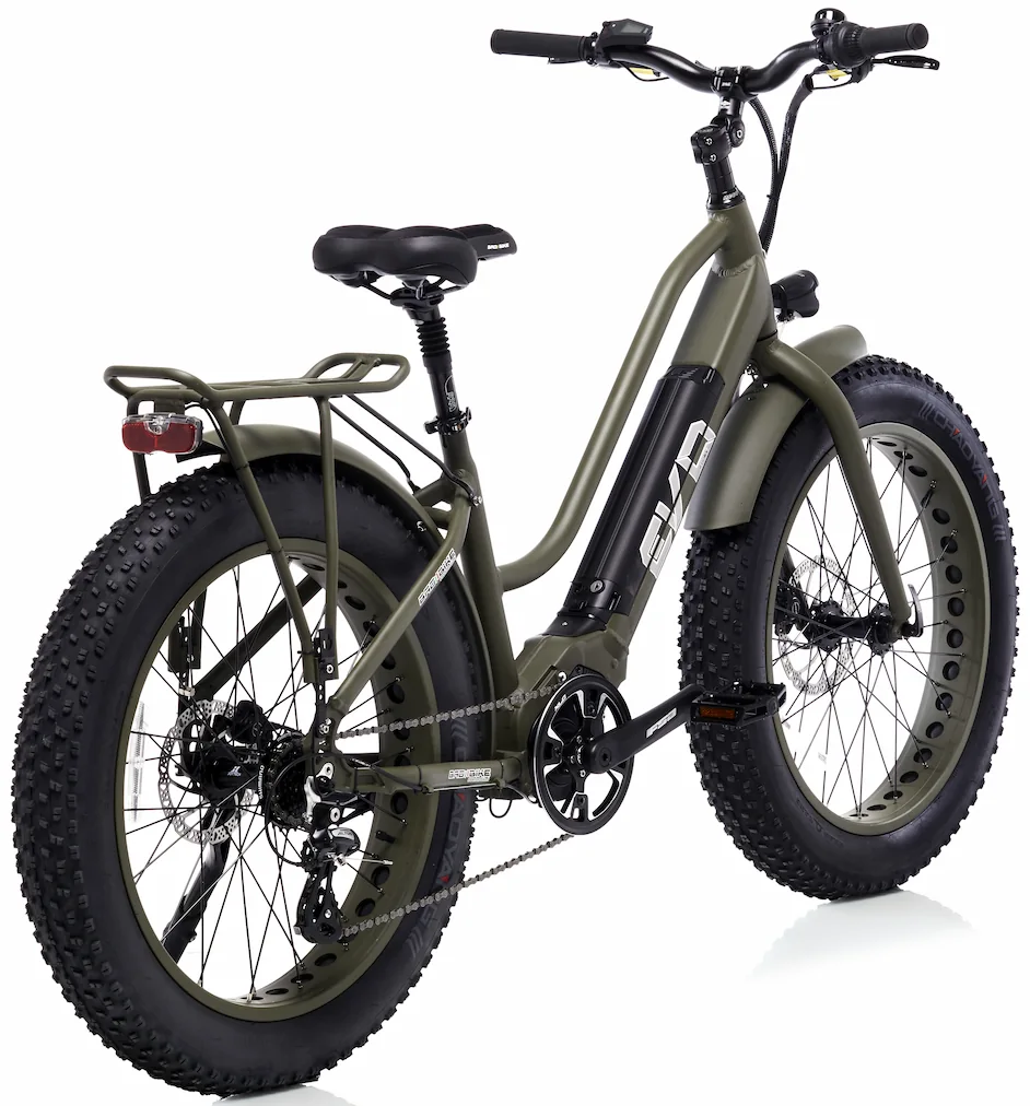 Bad Bike Fat Bike Electrique Femme Moteur Pedalier 24 Pouces Polini 250W Vert – Image 3