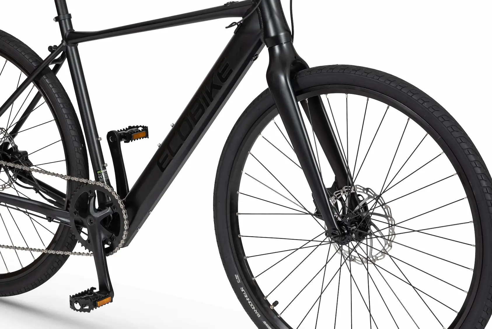 Velo De Ville Electrique Homme 28 Pouces Leger 15kg Ecobike Noir – Image 5