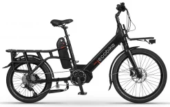 Longtail SpeedBike Moteur Pedalier 24 Pouces Ecobike Noir 672Wh