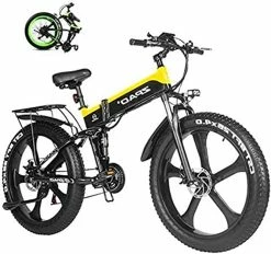 RDJM VTT Electrique, 1000W Fat Vélo électrique 48V Batterie Au Lithium Mens Montagne E Vélo 21 Vitesses 26 Pouces