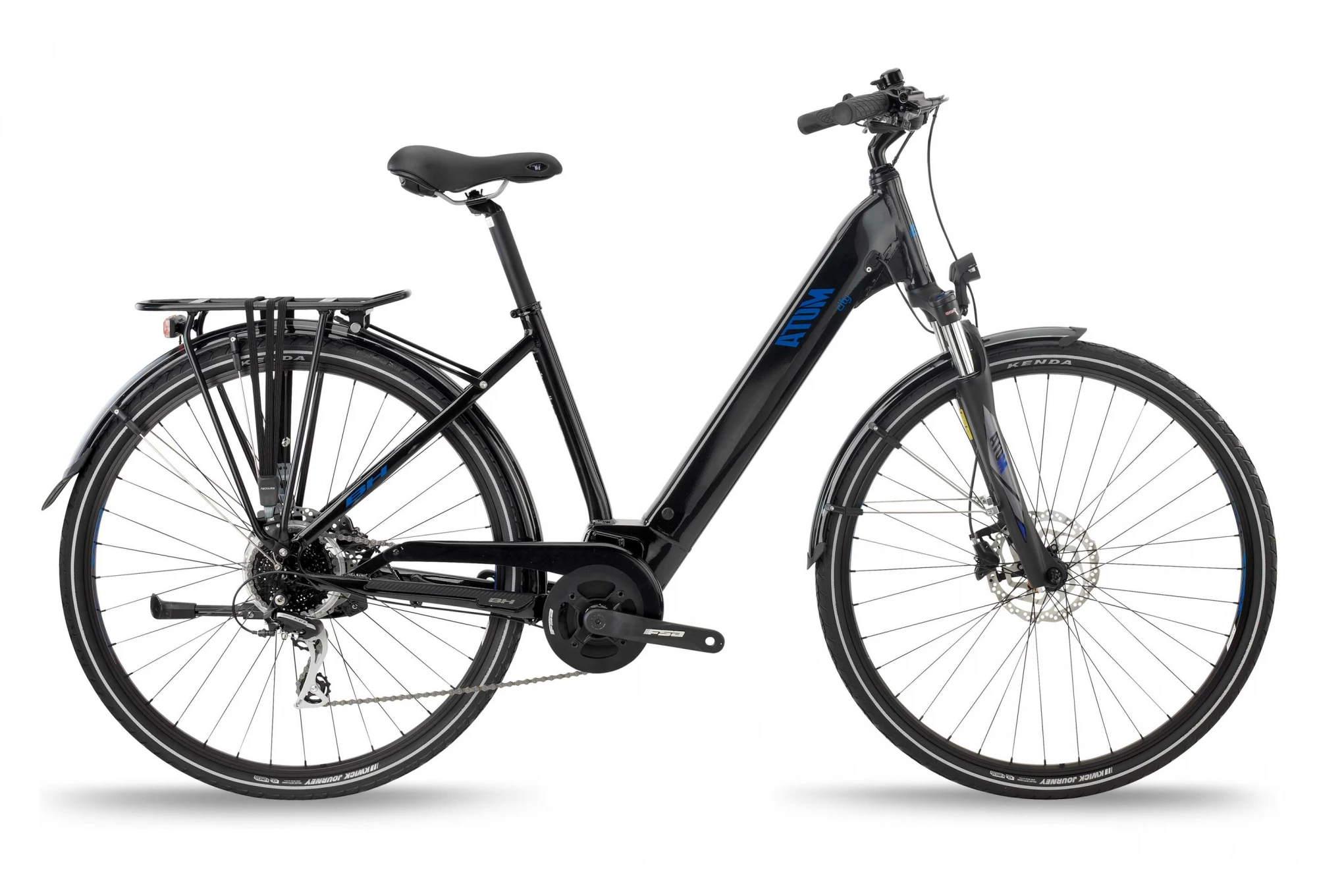 VÉLO DE VILLE ÉLECTRIQUE BH ATOM CITY WAVE SHIMANO ACERA 8V 500 WH 700 MM NOIR