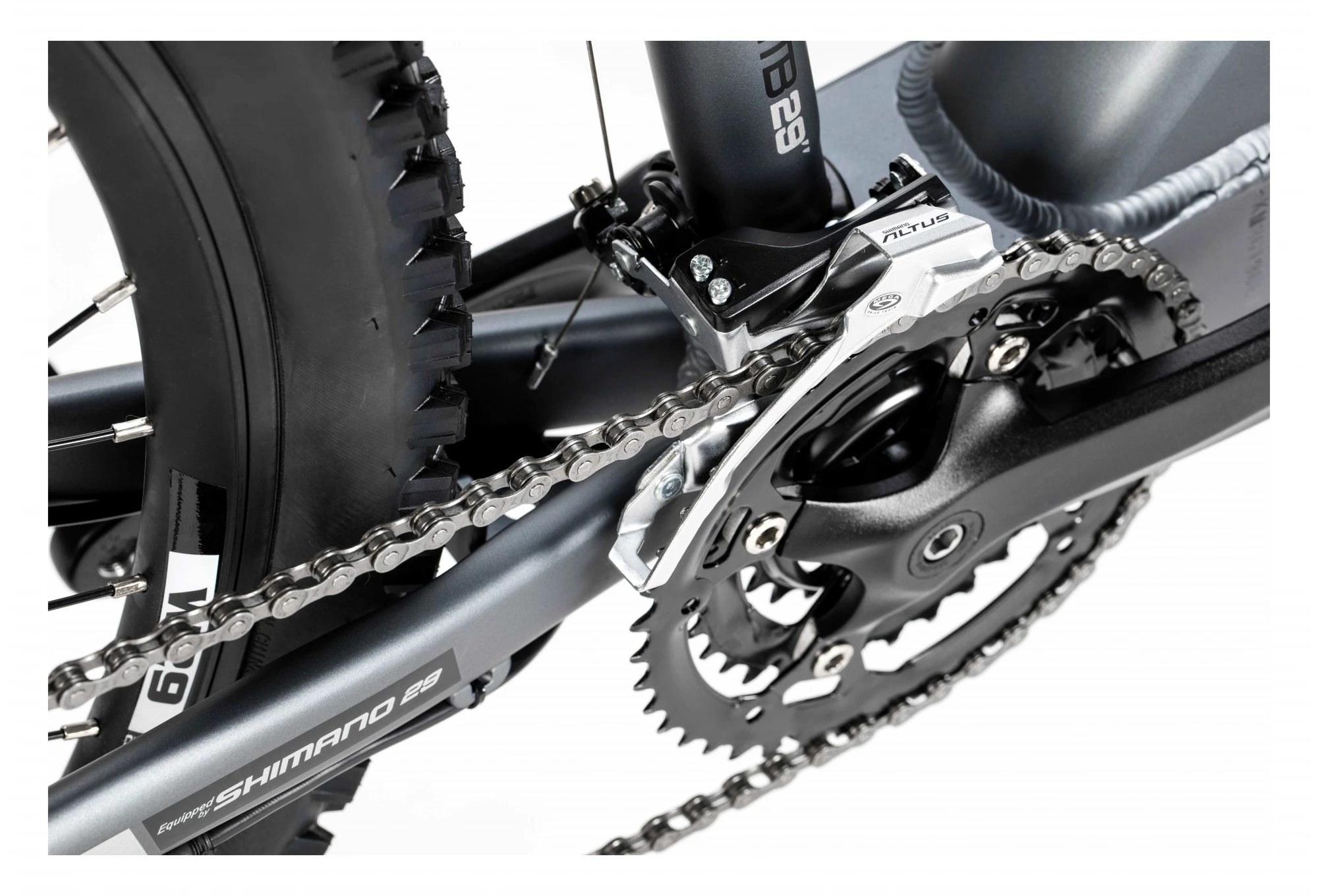 VTT Electrique Semi Rigide Moma Bikes E-MTB 29 » Shimano Altus 8V Gris – Image 5