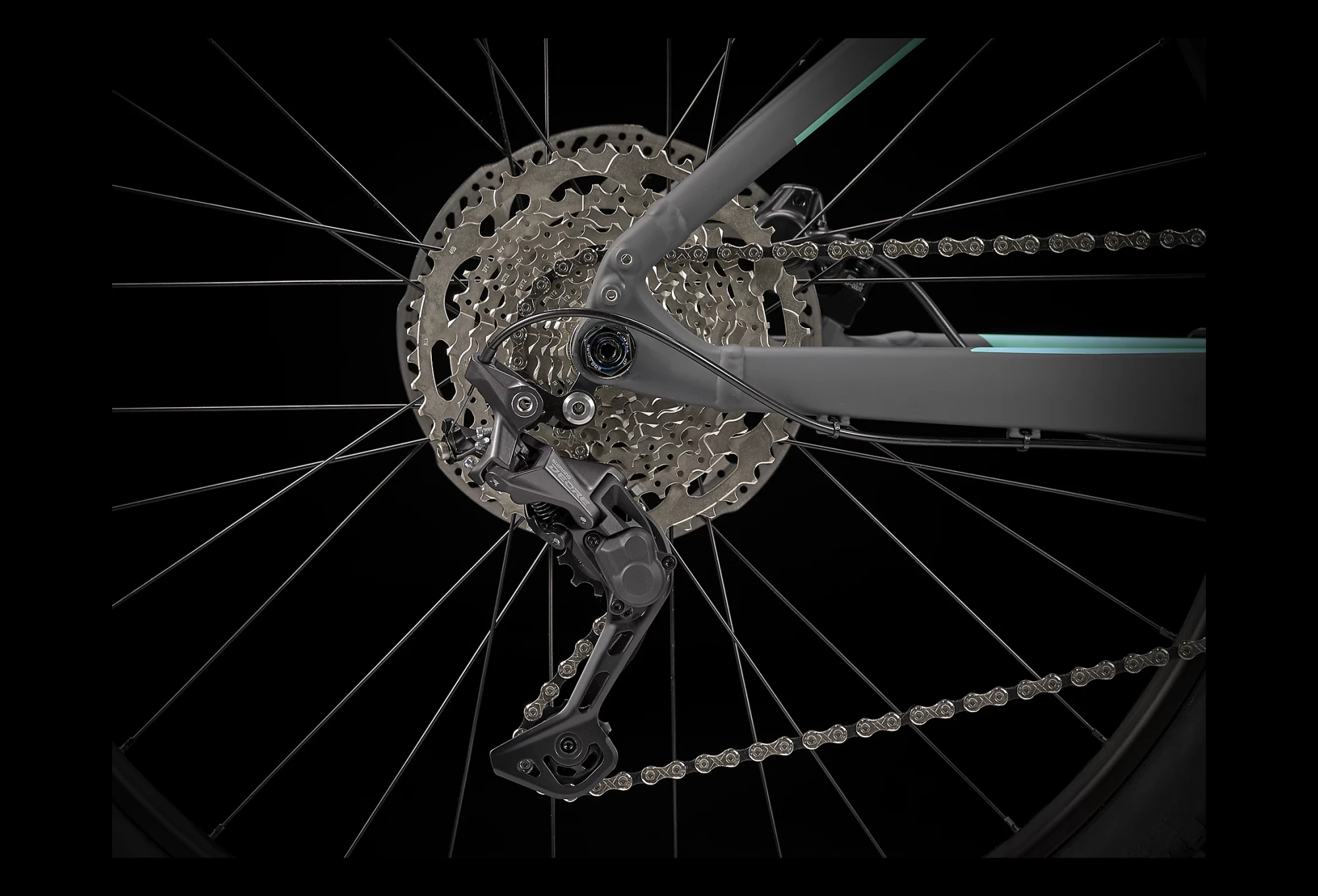 VTT Électrique Semi-Rigide Trek Powerfly Sport 4 29 » Shimano Deore 10V 625Wh Matte Solid Charcoal/Matte Miami 2021 – Image 3