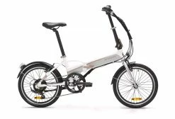 Vélo Pliant Électrique Btwin Tilt 500 Shimano Tourney 6V 250 Wh 20 » Blanc